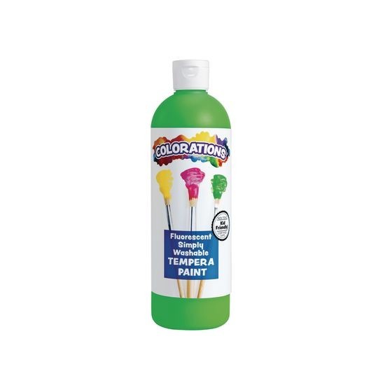 Colorations® Fluorescent Washable Tempera Paint 16oz - Green