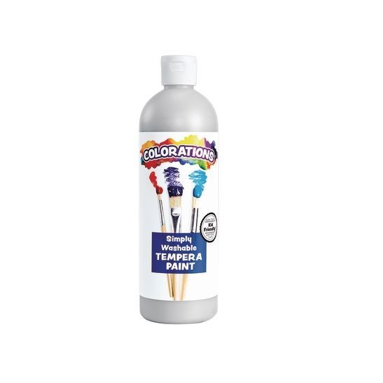 Colorations® Washable Tempera Paint 16oz - Silver
