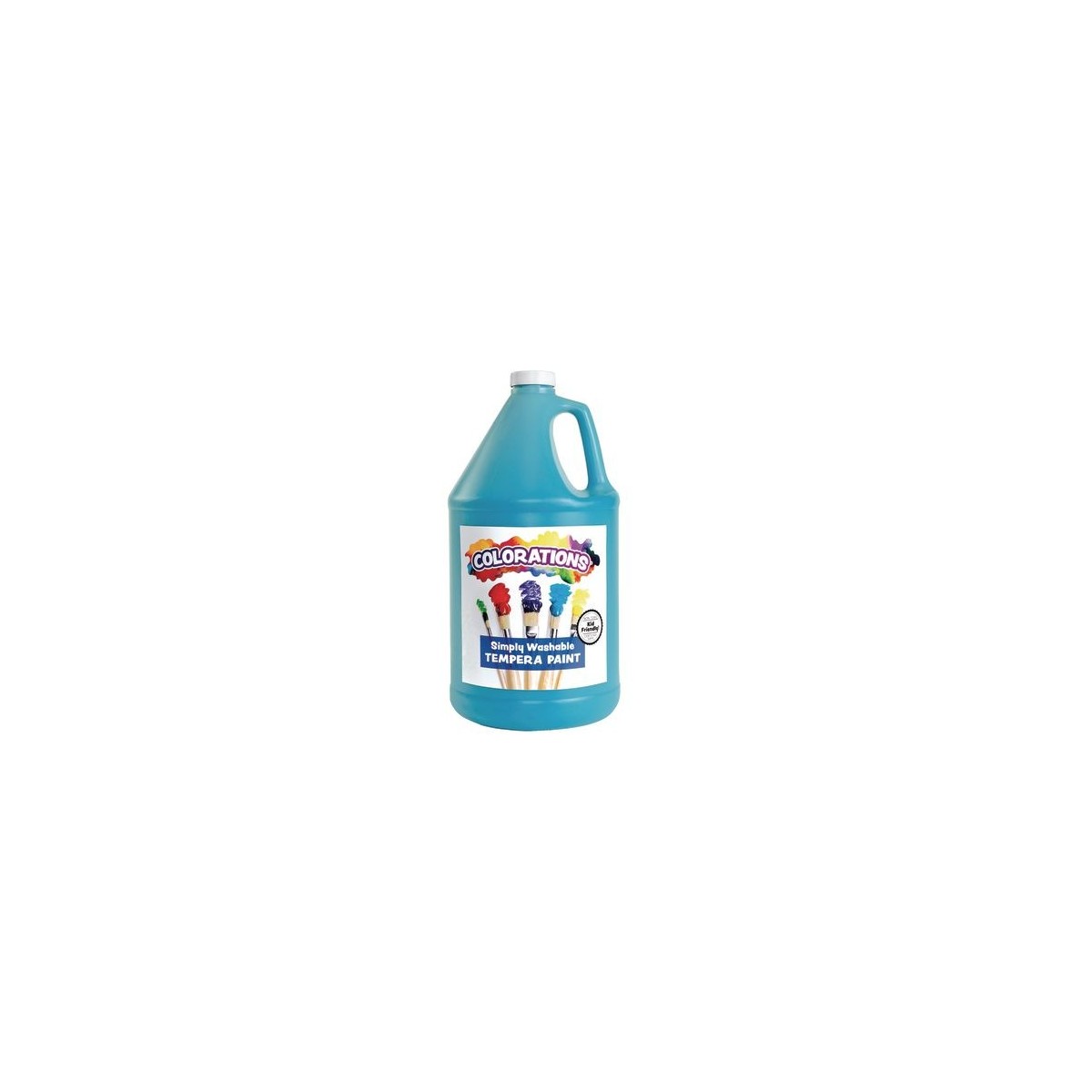 Handy Art Little Masters Washable Tempera Paint - 4 Gallon Kit, White, Yellow, Red, Blue