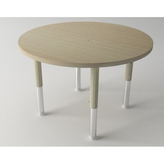 Round Table with Height Adjustable Legs
