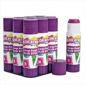 Colorations® Large Washable Purple Glue Sticks 25g - Set of 12