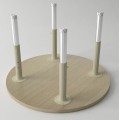 Round Table with Height Adjustable Legs