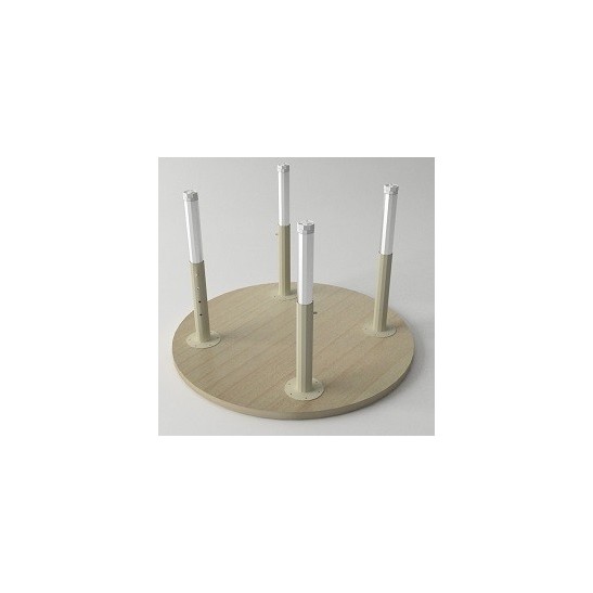 Round Table with Height Adjustable Legs