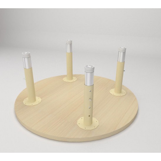 Tots Round Table with Height Adjustable Legs