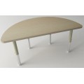 Semi-Circle Table with Height Adjustable Legs