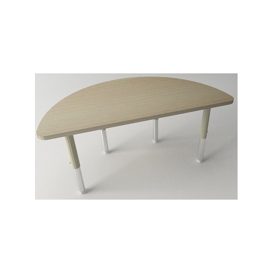 Semi-Circle Table with Height Adjustable Legs