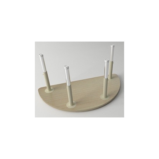 Semi-Circle Table with Height Adjustable Legs