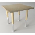 Square Table with Height Adjustable Legs