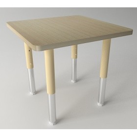 Square Table with Height Adjustable Legs