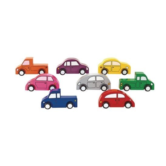 Wooden Cars & Trucks - Set of 8
