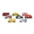 Wooden Play Trucks - Set of 8