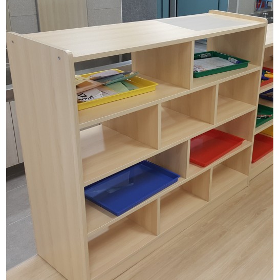 See-thru 4-tier Shelf with Partition