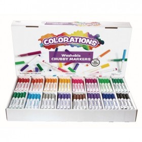Colorations® Washable Chubby Markers - 16 colours, Set of 256