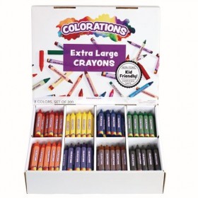 Colorations® Extra Large Crayons - 8 colours, Set of 200