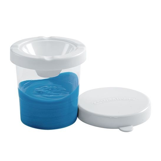 Colorations® No-Spill White Lid Paint Cups - Set of 10