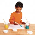 Colorations® No-Spill White Lid Paint Cups - Set of 10