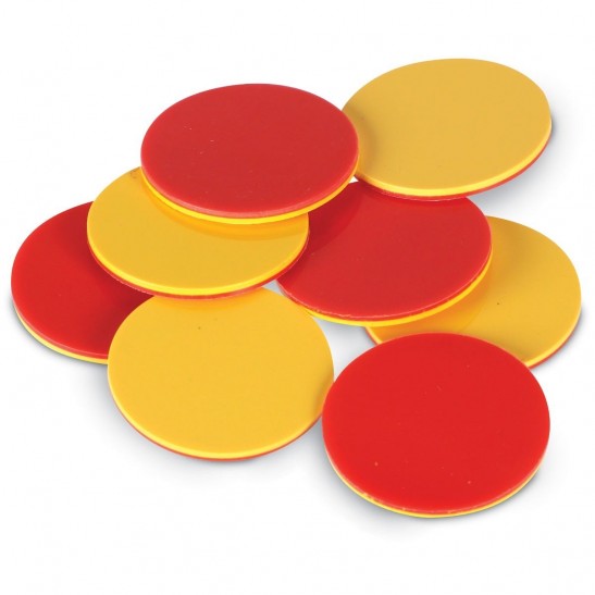 2-Color Yellow & Red Counters - Set of 200