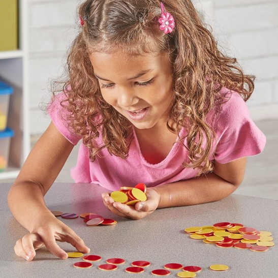 2-Color Yellow & Red Counters - Set of 200