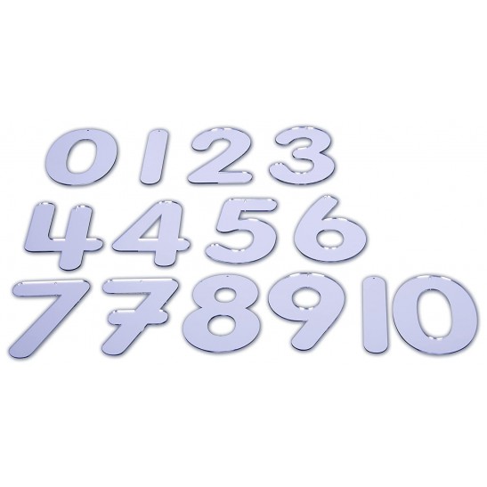 Mirror Numbers Pack of 10 Large 168mm