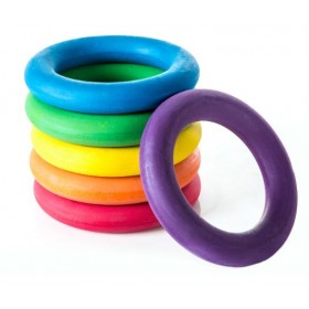 Rainbow Rubber Rings 6"dia Set of 6