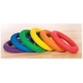 Rainbow Rubber Rings 6"dia Set of 6