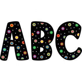 Dots On Black Designer 7" Letters