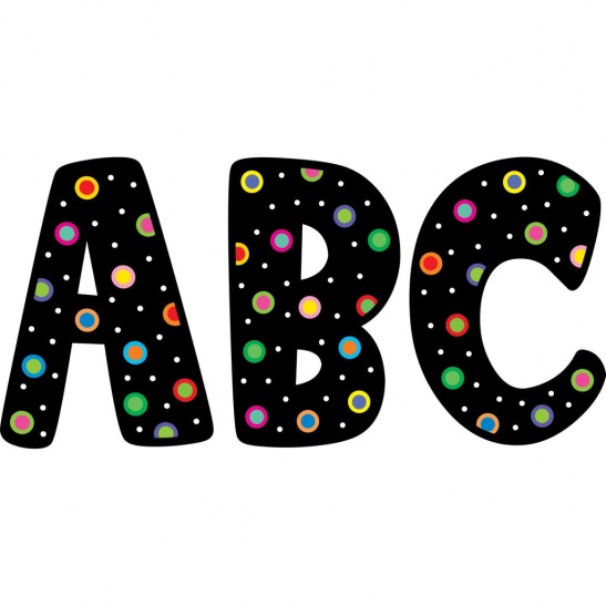Dots On Black Designer 7" Letters