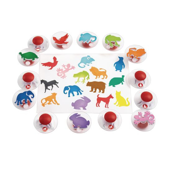 Colorations® Easy-Grip Stampers, Animals - Set of 14