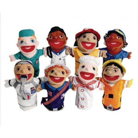 Excellerations® Big-Mouth Career Puppets - Set of 8