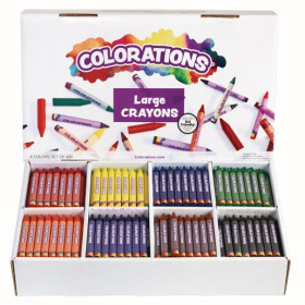 Colorations® Large Crayons - 8 Colors, Set of 400
