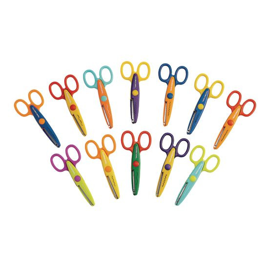 Colorations® Crazy Cut Craft Scissors - Set of 12