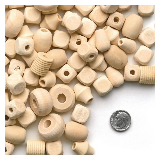 Colorations® WOODEN BEADS & LACE