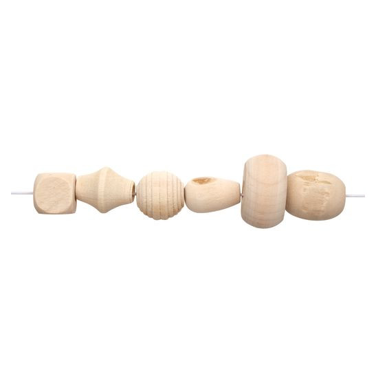 Colorations® WOODEN BEADS & LACE