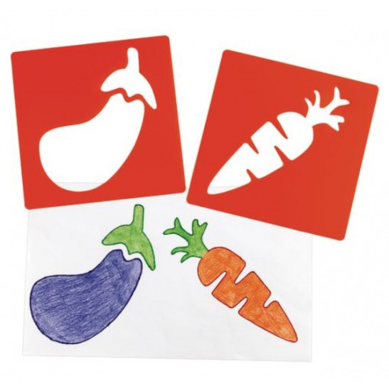 Colorations® Fruit & Vegetable Stencils Set of 12