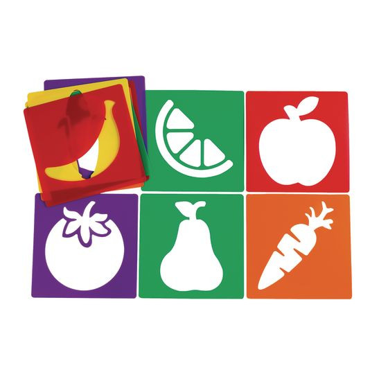 Colorations® Fruit & Vegetable Stencils Set of 12