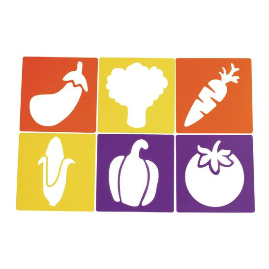 Colorations® Fruit & Vegetable Stencils Set of 12