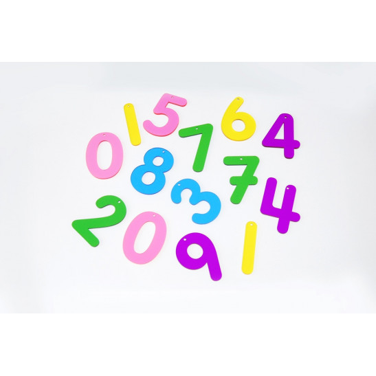 Rainbow Numbers 0-9 Small 7cm - Pack of 14