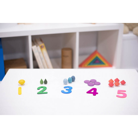 Rainbow Numbers 0-9 Small 7cm - Pack of 14