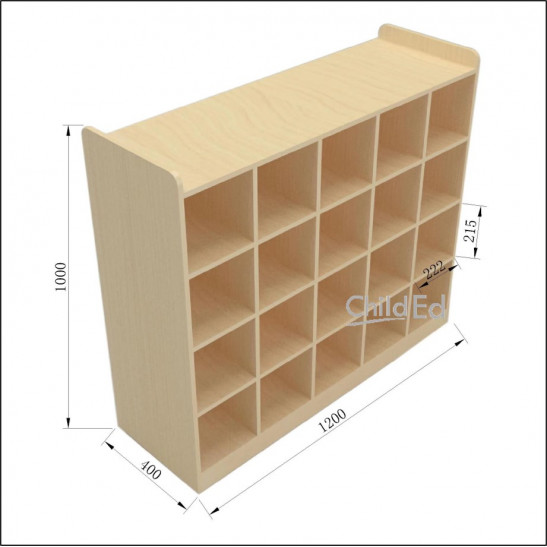 20-Hole Shoe Shelf (Vertical)