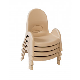 Stackable 5″ Tots Chair (Set of 4) - Natural Tan