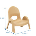 Stackable 5″ Tots Chair (Set of 4) - Natural Tan