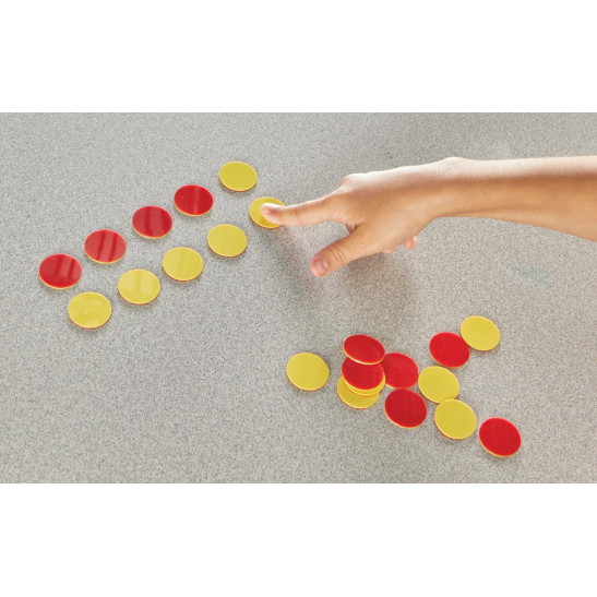 2-Color Yellow & Red Counters - Set of 200