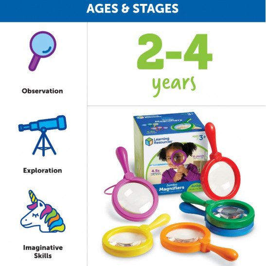 Primary Science® Jumbo Magnifiers (Set of 6)