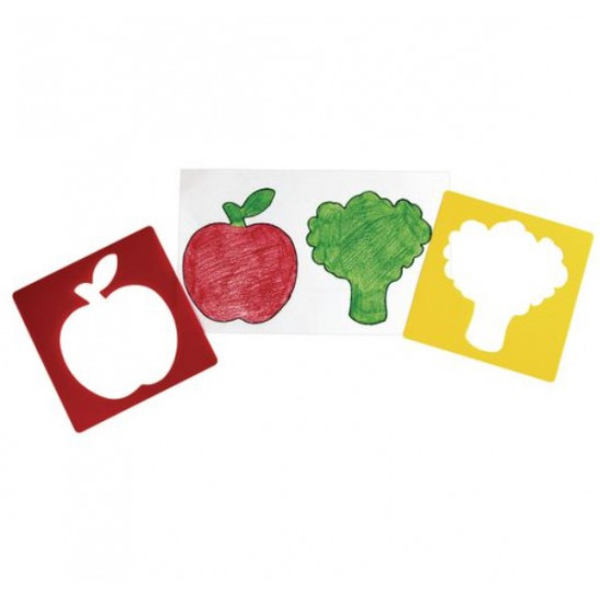 Colorations® Fruit & Vegetable Stencils Set of 12