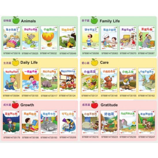 《排排坐》红苹果大图书系列(幼二) | Pai Pai Zuo Red Apple Series Big Book - Level 3(K2) - Set of 8