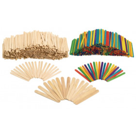 Wooden Craft Sticks Assortment 1000-piece