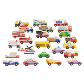 Wooden Transportation Set of 24