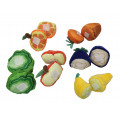 6piece Toddler Fruit & Vegetable Plushie