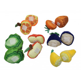 6piece Toddler Fruit & Vegetable Plushie