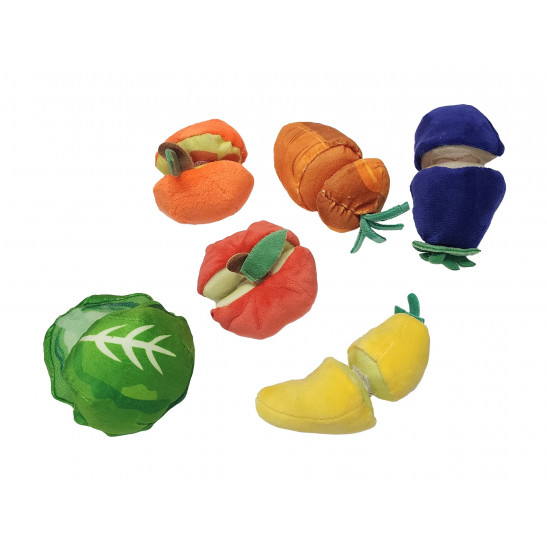 6piece Toddler Fruit & Vegetable Plushie